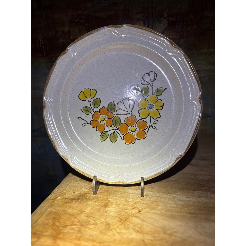 Hearthside Stoneware Spring Garden Baroque Salad Plates Set of 2 Japan Vintage